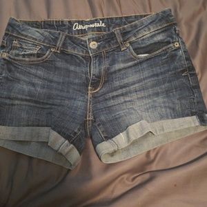 Aeropostale darkwash denim short